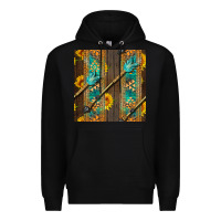 Black aztec and sunflowers Premium Hoodie - BundleAndBundleShop