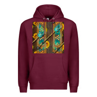 Burgundy aztec and sunflowers Premium Hoodie - BundleAndBundleShop