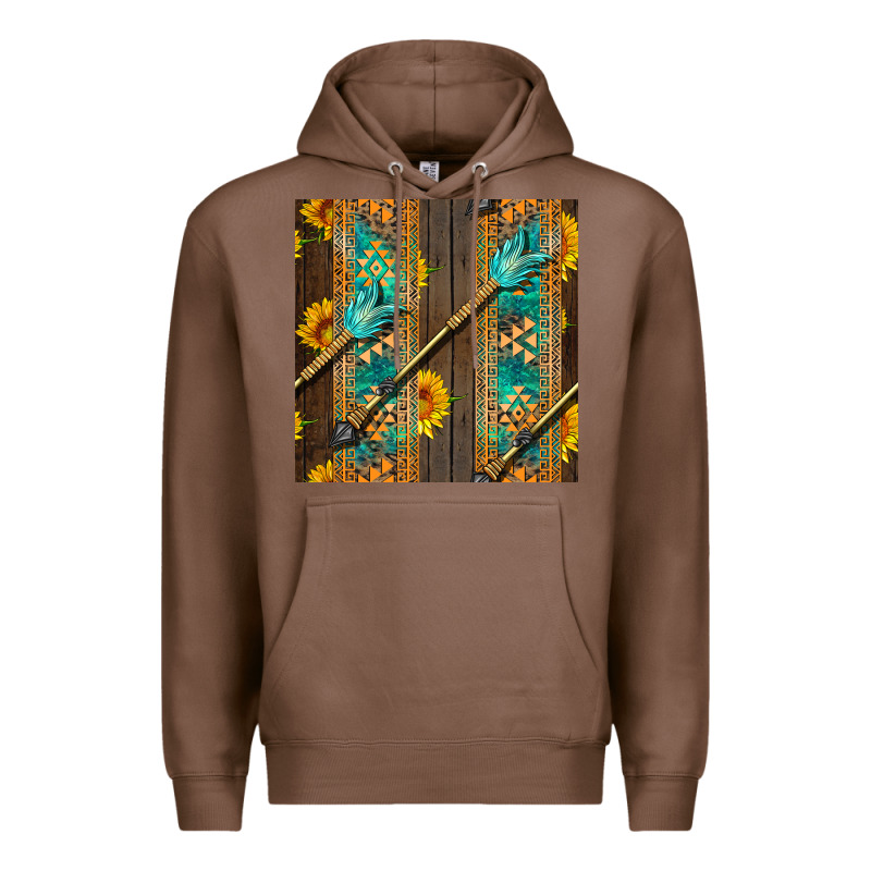Aztec And Sunflowers Premium Hoodie by BundleAndBundleShop | Teevron