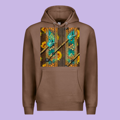 Aztec And Sunflowers Premium Hoodie Designed By Bundleandbundleshop
