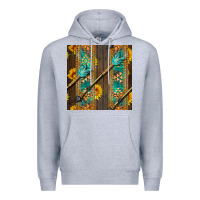 Heather Grey aztec and sunflowers Premium Hoodie - BundleAndBundleShop