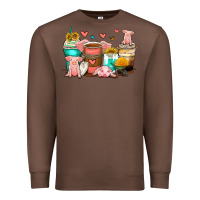 Chestnut pigs coffee cups Premium Sweatshirt - Zillion Design Studio