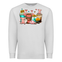 Dove Grey pigs coffee cups Premium Sweatshirt - Zillion Design Studio