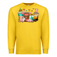 Lemon pigs coffee cups Premium Sweatshirt - Zillion Design Studio