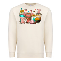 Sandshell pigs coffee cups Premium Sweatshirt - Zillion Design Studio