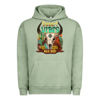 Pigment Oil Green desert vibes wild west Urban Hoodie - NancyCooperArtShop