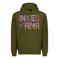 Army Green inked mama Premium Hoodie - JahusDesignShop