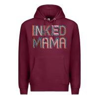 Burgundy inked mama Premium Hoodie - JahusDesignShop