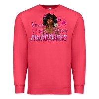 Cardinal Breast Cancer Awareness with Afro Woman Premium Sweatshirt - texasbilliewilder