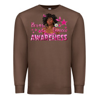 Chestnut Breast Cancer Awareness with Afro Woman Premium Sweatshirt - texasbilliewilder