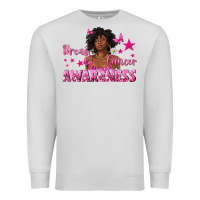 Dove Grey Breast Cancer Awareness with Afro Woman Premium Sweatshirt - texasbilliewilder