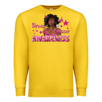 Lemon Breast Cancer Awareness with Afro Woman Premium Sweatshirt - texasbilliewilder