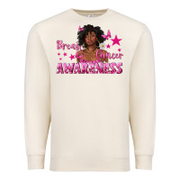 Sandshell Breast Cancer Awareness with Afro Woman Premium Sweatshirt - texasbilliewilder