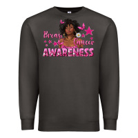 Smoke Breast Cancer Awareness with Afro Woman Premium Sweatshirt - texasbilliewilder