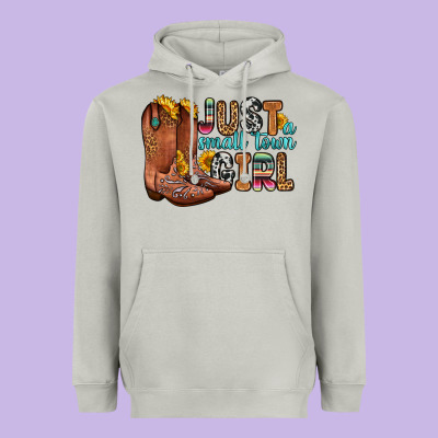 Just A Small Town Girl Heavyweight Hoodie Designed By Zillion Design Studio