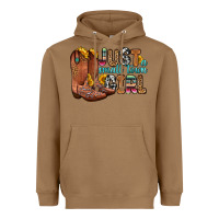 Toasted Coconut just a small town girl Heavyweight Hoodie - Zillion Design Studio