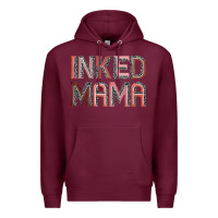 Burgundy inked mama Premium Hoodie - JahusDesignShop