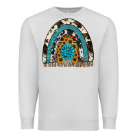 Dove Grey rainbow sunflower gemstone Premium Sweatshirt - RanaPortraitStore