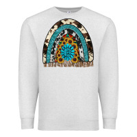 Oatmeal Heather rainbow sunflower gemstone Premium Sweatshirt - RanaPortraitStore