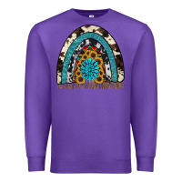 Purple rainbow sunflower gemstone Premium Sweatshirt - RanaPortraitStore