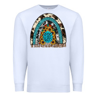 White rainbow sunflower gemstone Premium Sweatshirt - RanaPortraitStore