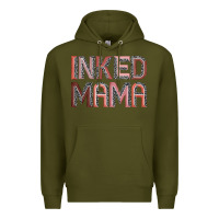 Army Green inked mama Premium Hoodie - JahusDesignShop