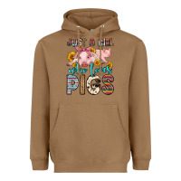 Toasted Coconut just a girl who loves pigs Heavyweight Hoodie - Zillion Design Studio