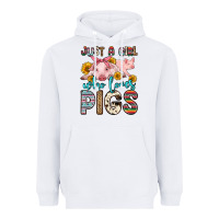 White just a girl who loves pigs Heavyweight Hoodie - Zillion Design Studio