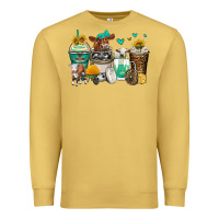 Antique Gold cows coffee cups Premium Sweatshirt - Zillion Design Studio