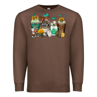 Chestnut cows coffee cups Premium Sweatshirt - Zillion Design Studio