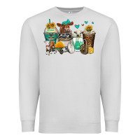 Dove Grey cows coffee cups Premium Sweatshirt - Zillion Design Studio