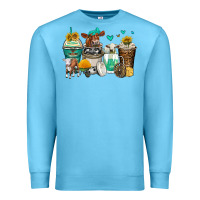 Ocean Blue cows coffee cups Premium Sweatshirt - Zillion Design Studio