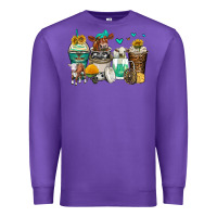 Purple cows coffee cups Premium Sweatshirt - Zillion Design Studio