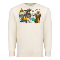 Sandshell cows coffee cups Premium Sweatshirt - Zillion Design Studio