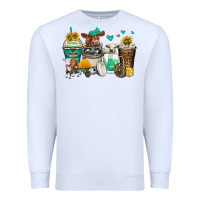 White cows coffee cups Premium Sweatshirt - Zillion Design Studio