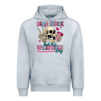 Heather Grey dead inside but it's valentines day Urban Hoodie - Jasminsmagicworld