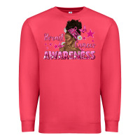 Cardinal Breast Cancer Awareness with Afro Woman Premium Sweatshirt - texasbilliewilder