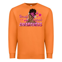 Carrot Breast Cancer Awareness with Afro Woman Premium Sweatshirt - texasbilliewilder