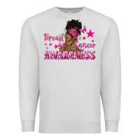 Dove Grey Breast Cancer Awareness with Afro Woman Premium Sweatshirt - texasbilliewilder