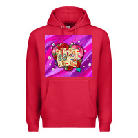 Cardinal valentines day playing cards and pearl watercolor Premium Hoodie - AdoDesignShop