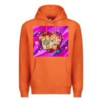 Carrot valentines day playing cards and pearl watercolor Premium Hoodie - AdoDesignShop