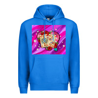 True Royal valentines day playing cards and pearl watercolor Premium Hoodie - AdoDesignShop