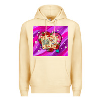 Pina Colada valentines day playing cards and pearl watercolor Premium Hoodie - AdoDesignShop