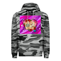 Slate Camo valentines day playing cards and pearl watercolor Premium Hoodie - AdoDesignShop