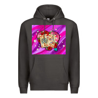 Smoke valentines day playing cards and pearl watercolor Premium Hoodie - AdoDesignShop