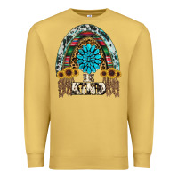Antique Gold western rainbow  be kind Premium Sweatshirt - RanaPortraitStore