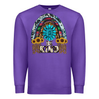 Purple western rainbow  be kind Premium Sweatshirt - RanaPortraitStore