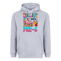 Heather Grey rolling into pre k grade Heavyweight Hoodie - texasbilliewilder