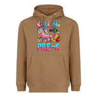 Rolling Into Pre K Grade Heavyweight Hoodie | Teevron