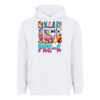 White rolling into pre k grade Heavyweight Hoodie - texasbilliewilder